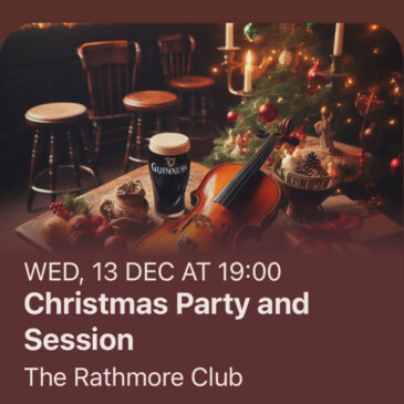 Christmas Party and Session – Wednesday 13th December 2023